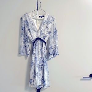 A.B.S collection blue and white dress. Perfect for weddings.